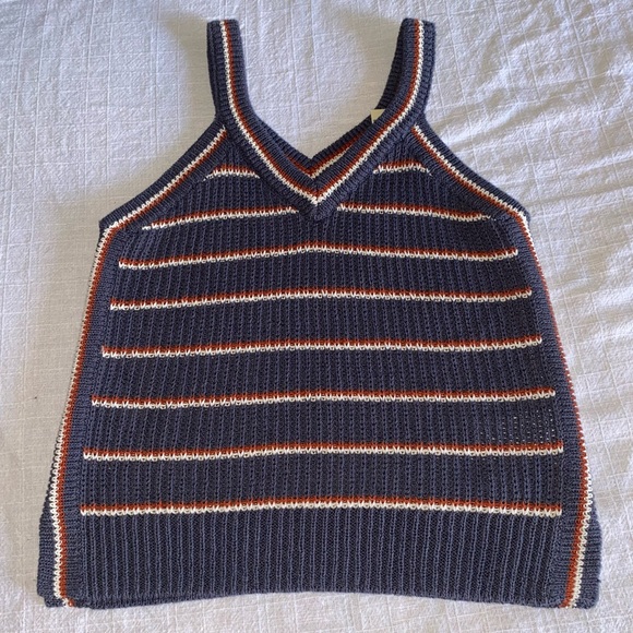 Madewell Stockton V Neck Stripe Knit Tank Top Size XS NWT - Picture 11 of 11